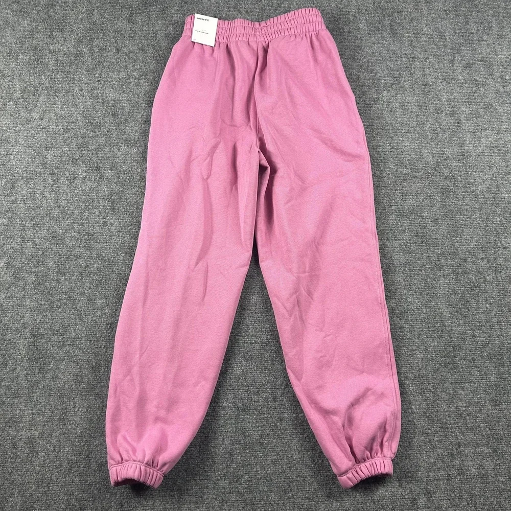 Nike Fleece Sweatpants Kids Medium Pink Jogger Pants Loose Fit‎ FD2933-646